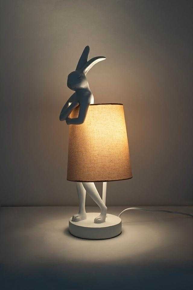 Stalo šviestuvas RABBIT, E14, baltos/rožinės sp.