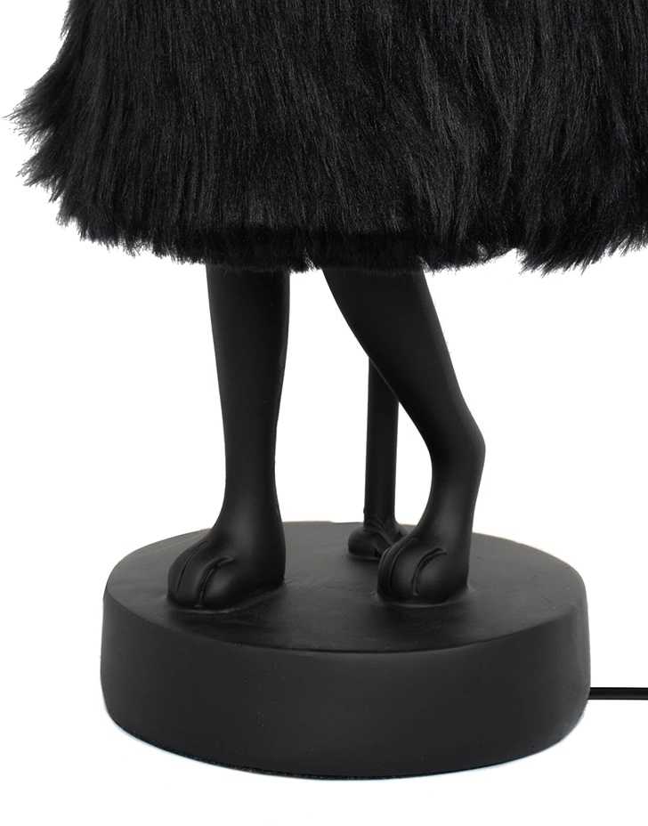 Stalo šviestuvas RABBIT FUR, 50cm, E14, aukso/juodos sp.