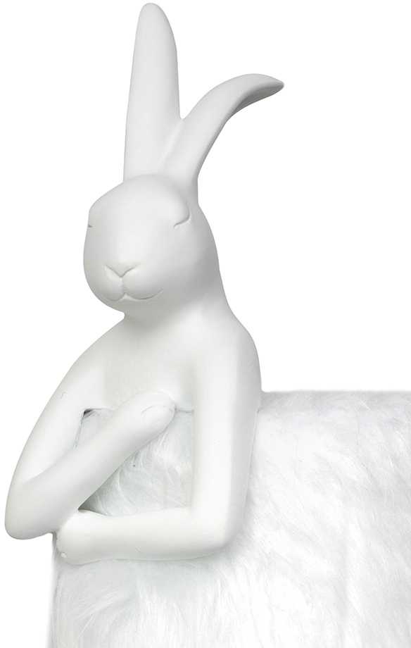 Stalo šviestuvas RABBIT FUR, E14, baltos/sidabro sp.