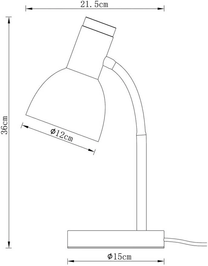 Italux Stalo šviestuvas SENZA, E27, juodas