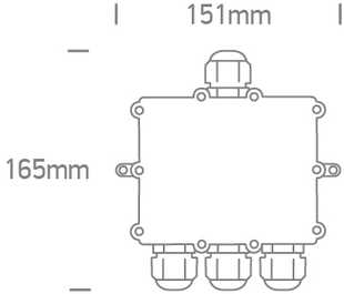 Sujungimo dėžutė, 4 polių, juoda, IP67, 0802D