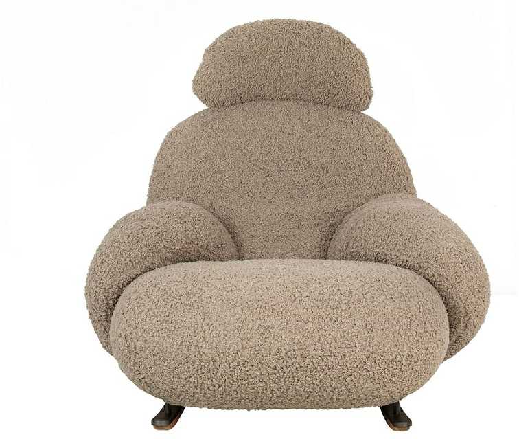 Fotelis Supamas krėslas PLUSH TEDDY, smėlio sp.