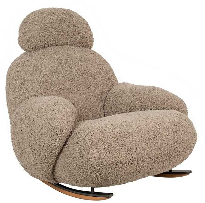 Fotelis Supamas krėslas PLUSH TEDDY, smėlio sp.