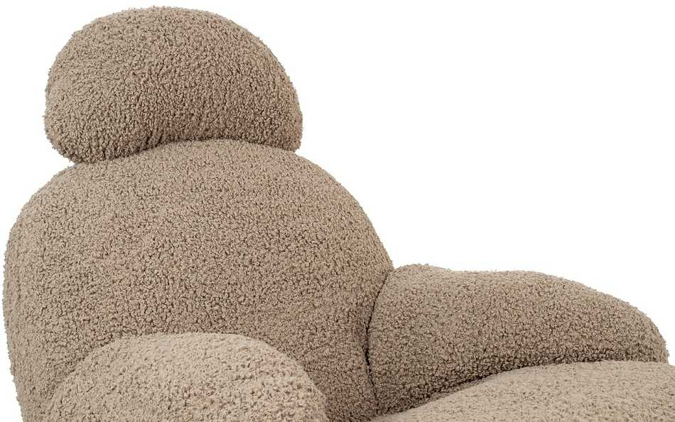 Fotelis Supamas krėslas PLUSH TEDDY, smėlio sp.