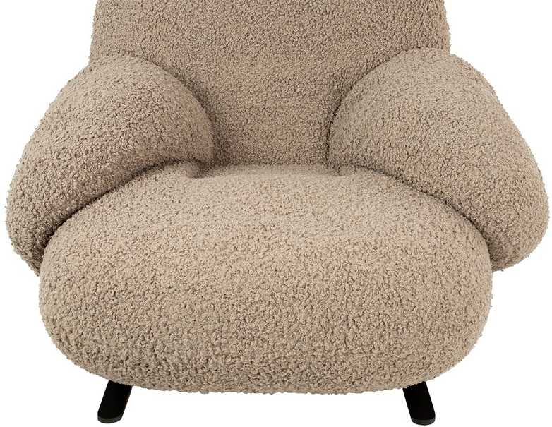 Fotelis Supamas krėslas PLUSH TEDDY, smėlio sp.