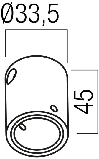 Šviečiančio kabelio XLOOP 25MM užbaigimas - laikiklis, juodas