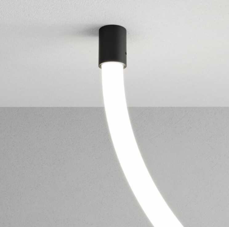 Šviečiančio kabelio XLOOP 25MM užbaigimas - laikiklis, juodas