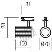 Šviestuvas DELPHI, GU10, juodas, į vienfazį bėgelį, 01-2559