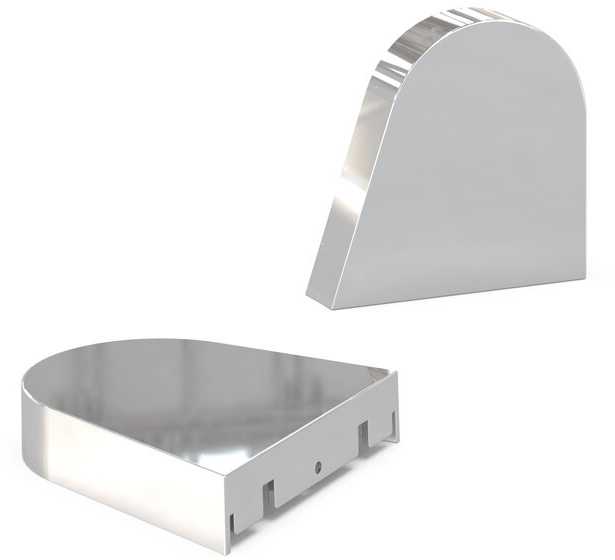 Šviestuvo LINEAR MIRROR užbaigimai, chromo sp., 2vnt.