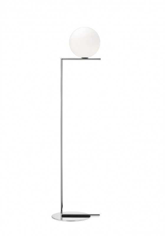 Toršeras IC LIGHTS F2, E27, chromo sp. korpusu/baltas gaubtas, dimeriuojamas, 185cm
