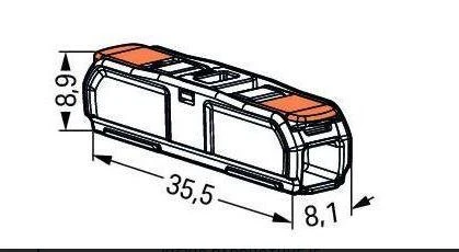 Universali laidų jungtis INLINE 2x0.2-4mm² 450V 32A WAGO