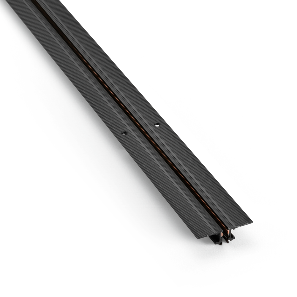 Užglaistomas linijinės sistemos bėgelis DEVA, juodas, 2m, 332536