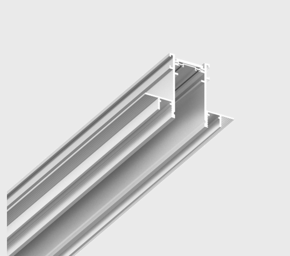Užglaistomas magnetinės sistemos IN_LINE bėgelis, 48V, baltas, 2m, 4x
