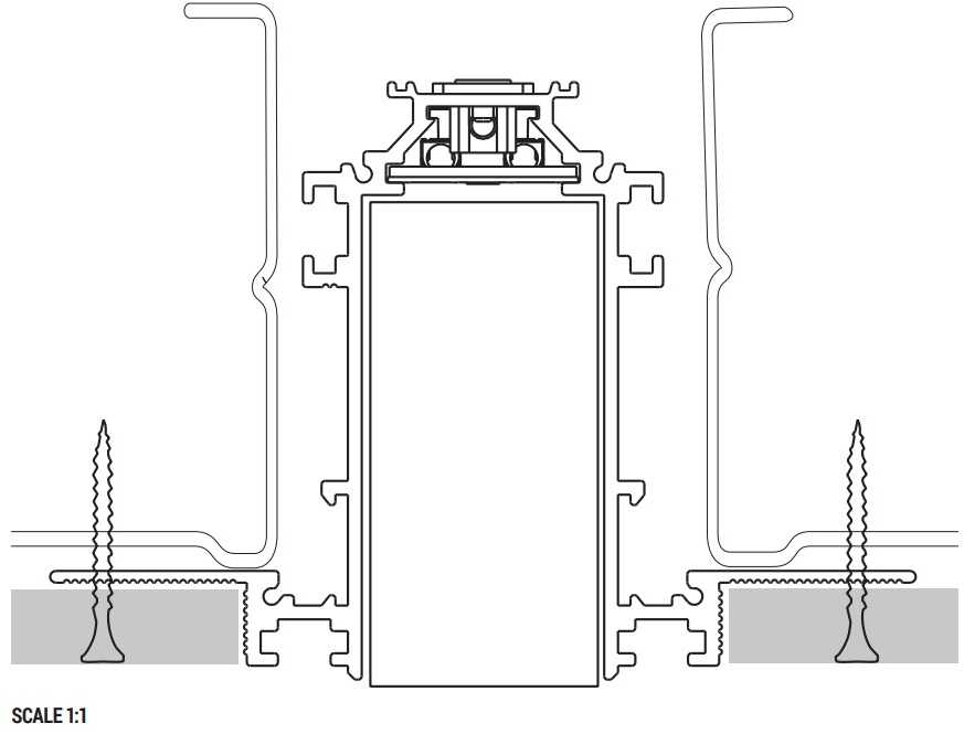 Užglaistomas magnetinės sistemos XTRIM M RECESSED bėgelis, 48V, juodas, 2,5m