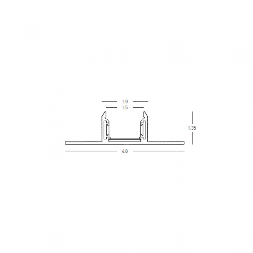 Užglaistomas magnetinės sistemos ZAMBELIS MAGNETIC ULTRA SLIM bėgelis, 48V, juodas, 3m, 23123