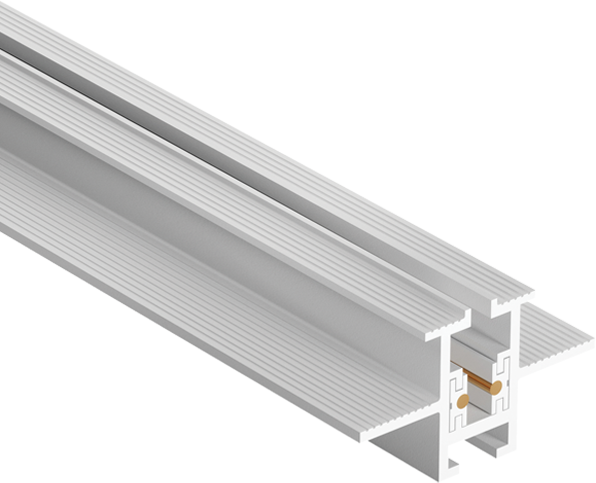 Užglaistomas magnetinės sistemos ZAMBELIS MAGNETIC 3MM bėgelis, baltas, TRIAC/DALI, 48V, 3m, 25130-W