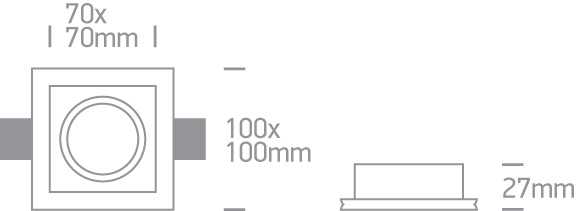 Užglaistomas lemputės rėmelis One Light 10W GU10