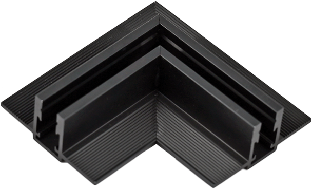 Užglaistomo magnetinės sistemos ZAMBELIS MAGNETIC 5MM bėgelio horizontalus kampinis sujungimas, matinės juodos sp., 2517
