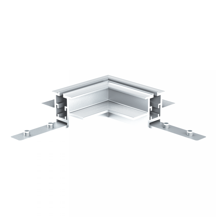 Užglaistomo magnetinės sistemos ZAMBELIS MAGNETIC 3MM bėgelio kampinis sujungimas, baltas, TRIAC/DALI, 25133 -W