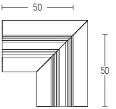 Užglaistomo magnetinio bėgelio ZAMBELIS kampinis vertikalus sujungimas, baltas, 2083W-C1