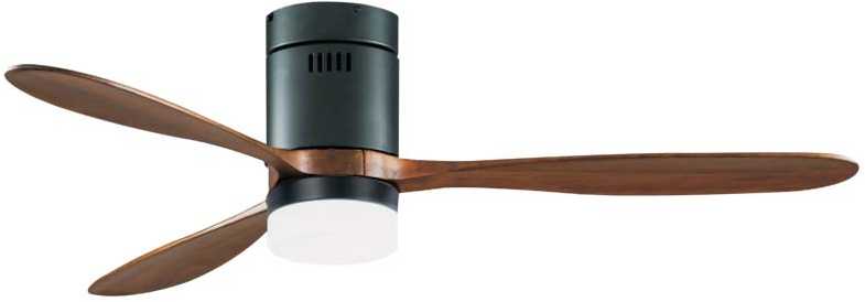 Ventiliatorius su 15W LED šviestuvu, juodas, 3000/4000/6000K, 19144