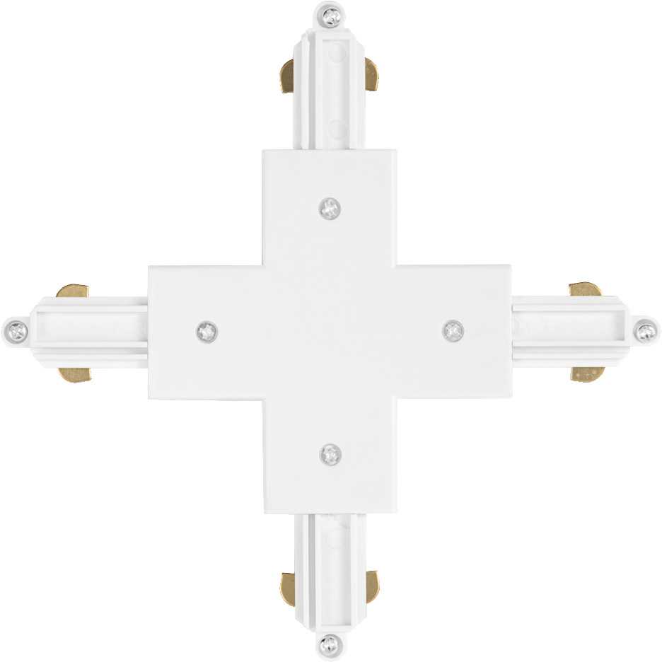 Vienfazio bėgelio X formos sujungimas TRACKLIGHT, baltas