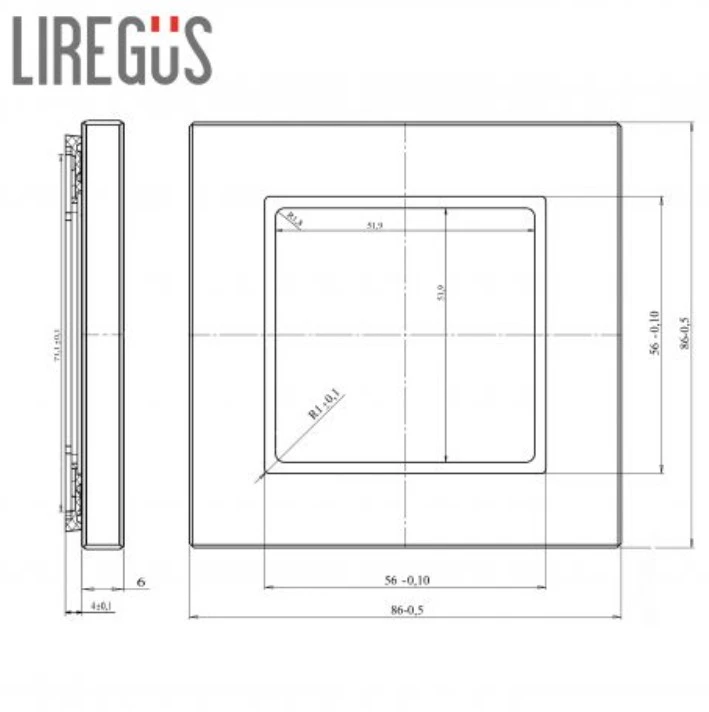 Vienvietis rėmelis LIREGUS EPSILON, riešutmedis