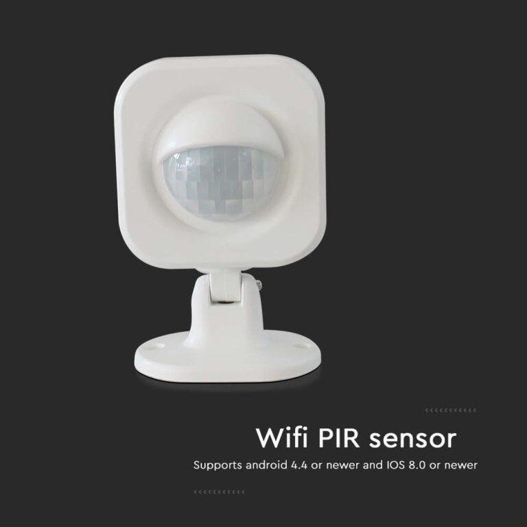 V-tac WIFI PIR judesio daviklis, juodas, suderinamas su AMAZON ALEXA ir GOOGLE HOME