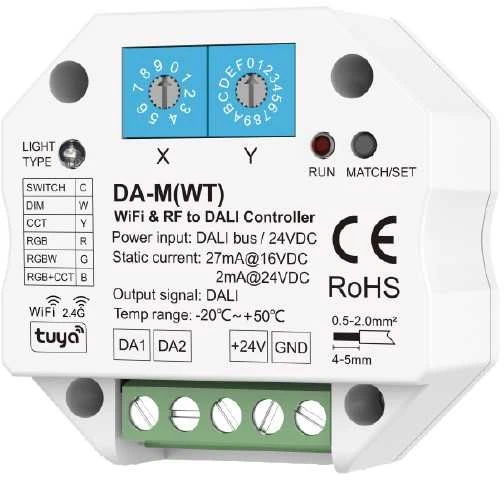 WiFi & RF - DALI valdiklis, 24V, veikia per WIFI ir TUYA