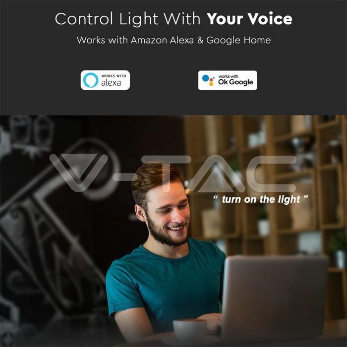 V-tac Wifi valdiklis su nuotolinio valdymo pultu, skirtas 3in1+RGB LED juostai, 28 mygtukai