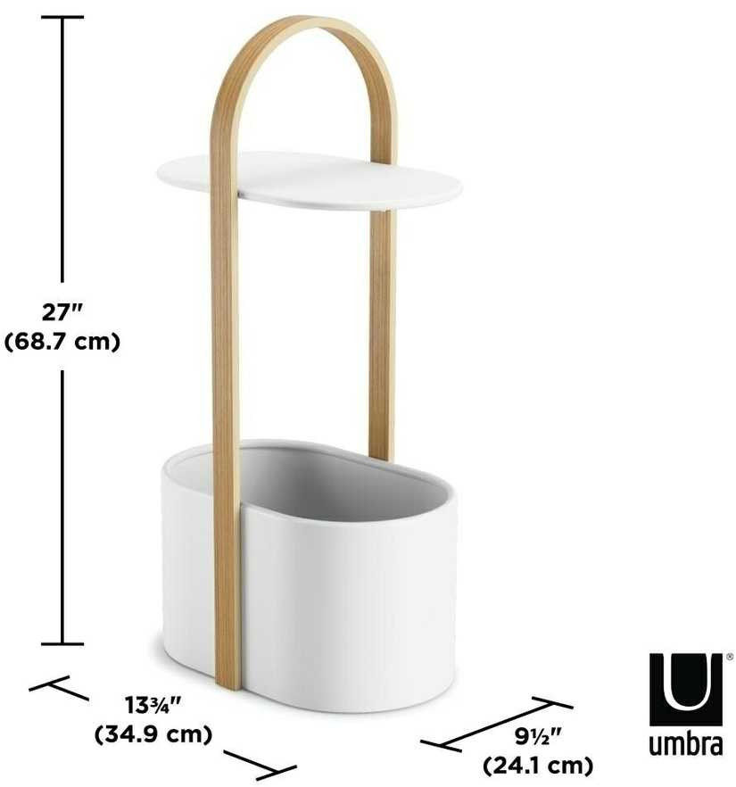 Umbra Žurnalinis staliukas BELLWOOD, baltos/medžio sp.