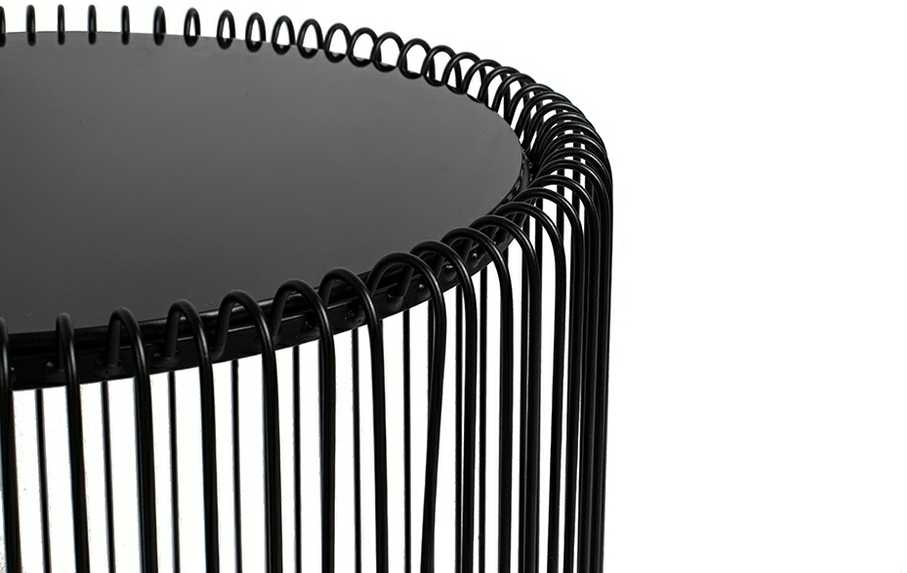 Žurnalinių staliukų rinkinys WIRE 44CM, juodas