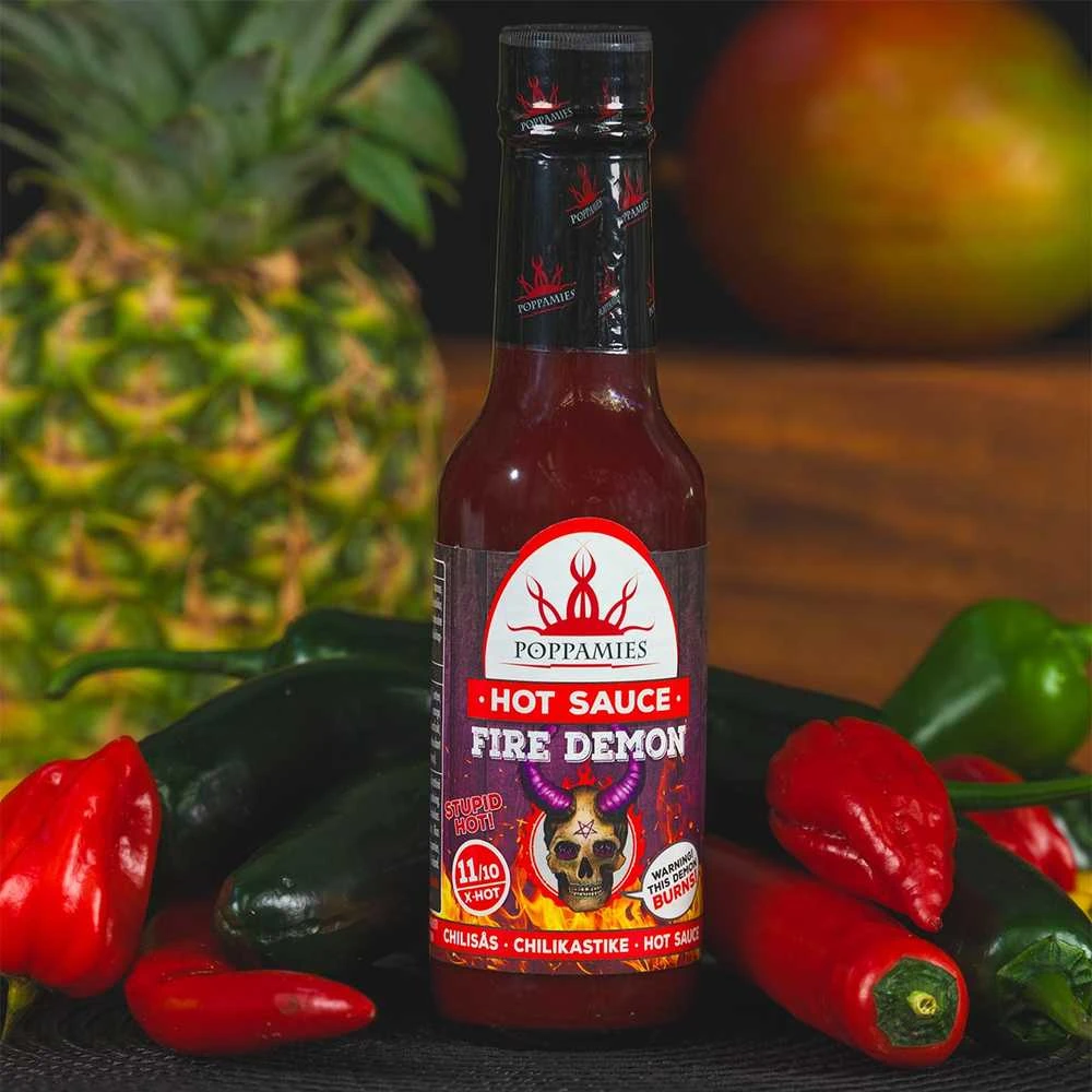 Aštriausias Poppamies padažas "Fire Demon", 150ml.