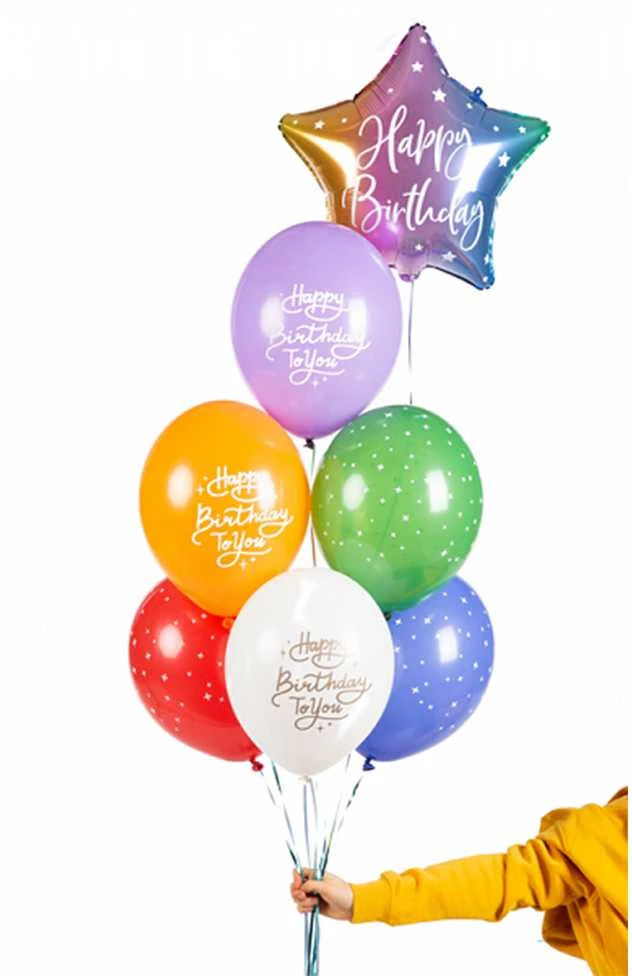 PartyDeco Balionai "Su gimtadieniu tau" (6vnt)