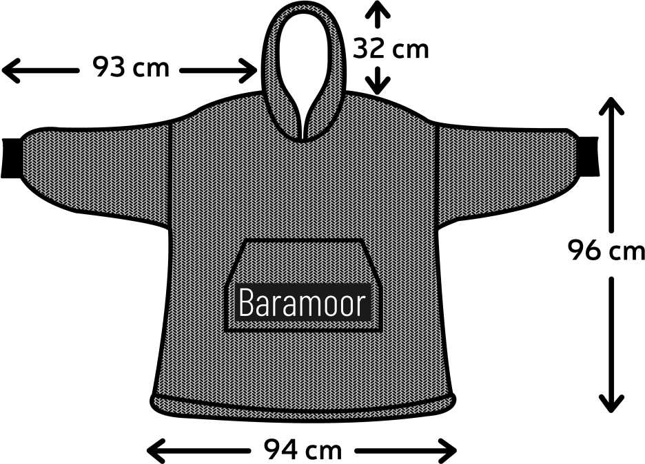 BARAMOOR džemperis - pledas "Sky Mėlyna"