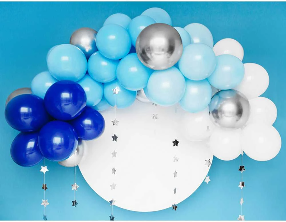 PartyDeco Mėlyna Balionų girlianda "Mėlyna" (60vnt, 200cm)