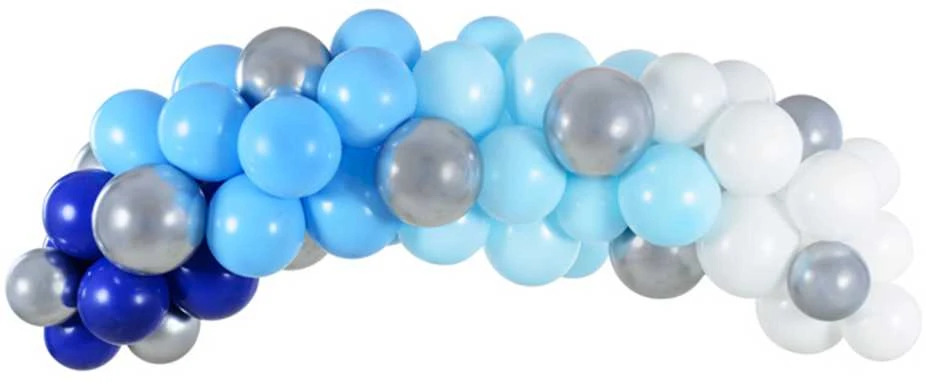 PartyDeco Mėlyna Balionų girlianda "Mėlyna" (60vnt, 200cm)
