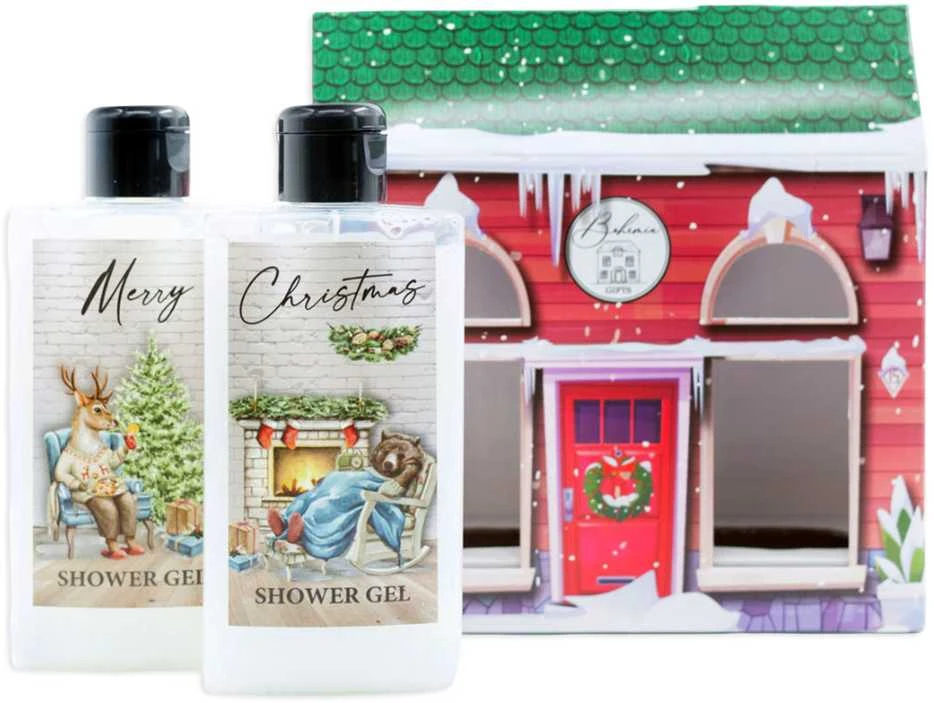 Bohemia Gifts Kalėdinis kosmetikos rinkinys: 2 x dušo gelis (200 ml)