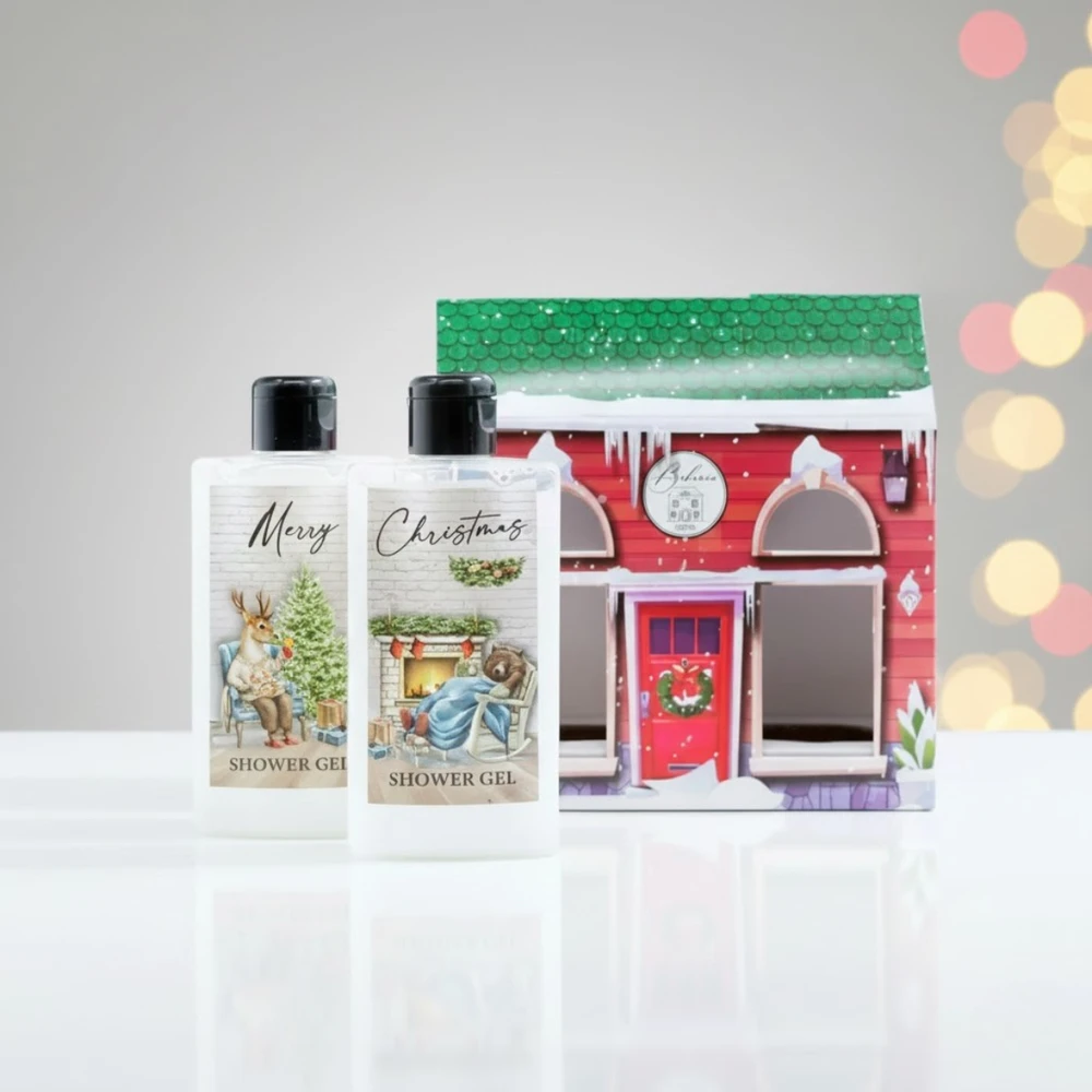 Bohemia Gifts Kalėdinis kosmetikos rinkinys: 2 x dušo gelis (200 ml)