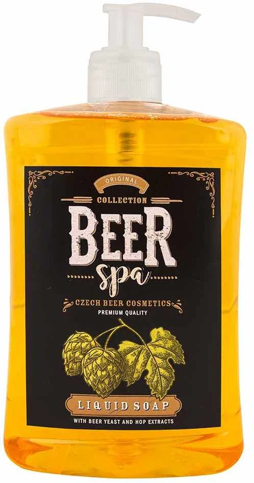 Bohemia Gifts Skystas muilas "BEER SPA" (500ml) su alaus mielėmis ir apynių ekstraktais