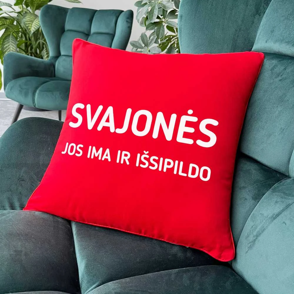 Dekoratyvinė pagalvėlė "Svajonės pildosi"