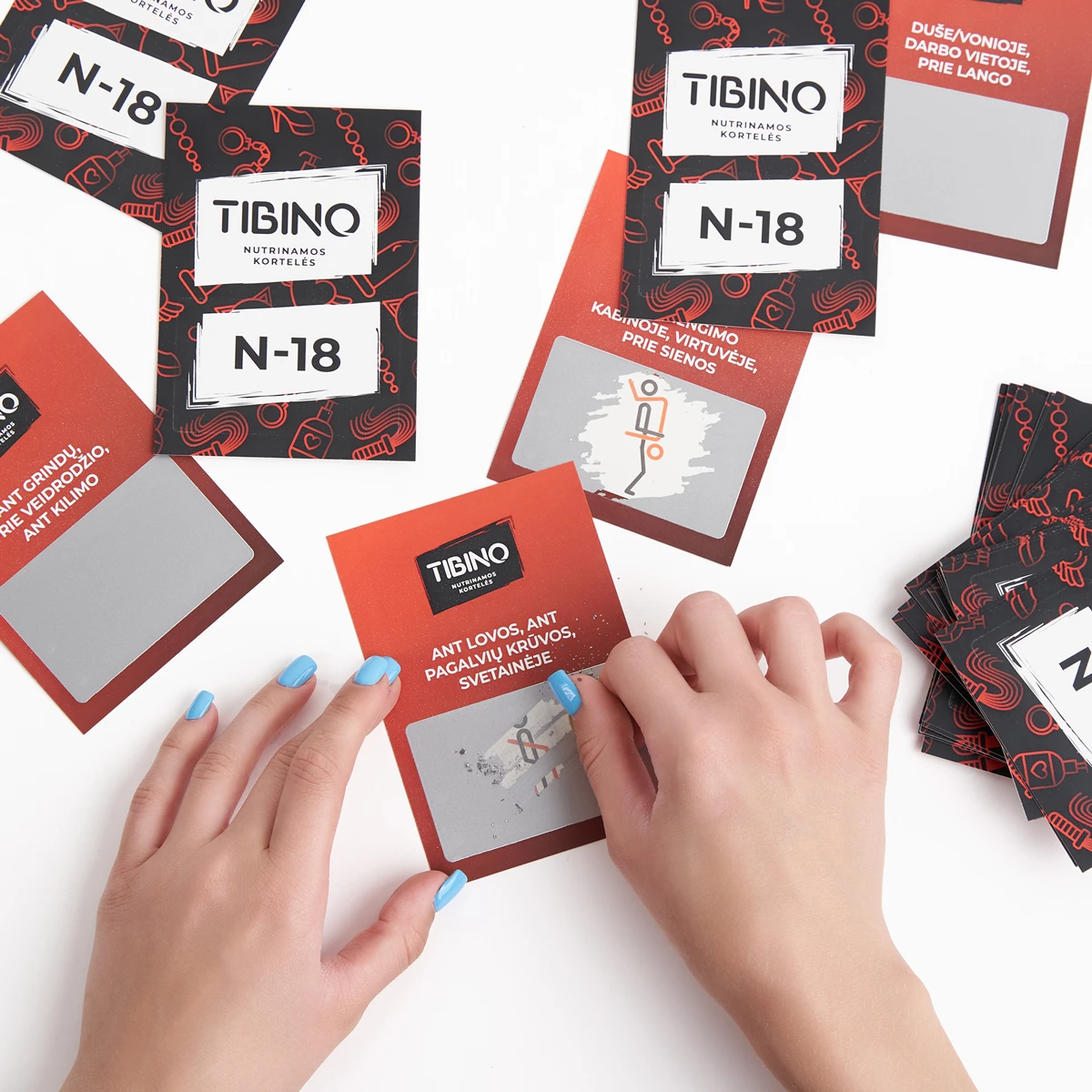 Nutrinamų kortelių rinkinys TIBINO 