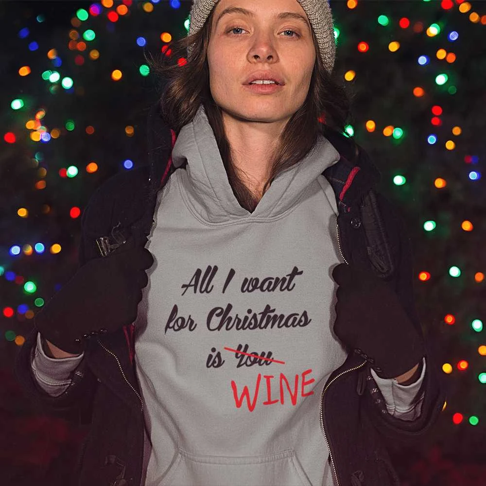 Džemperis "All I want for christmas is WINE"