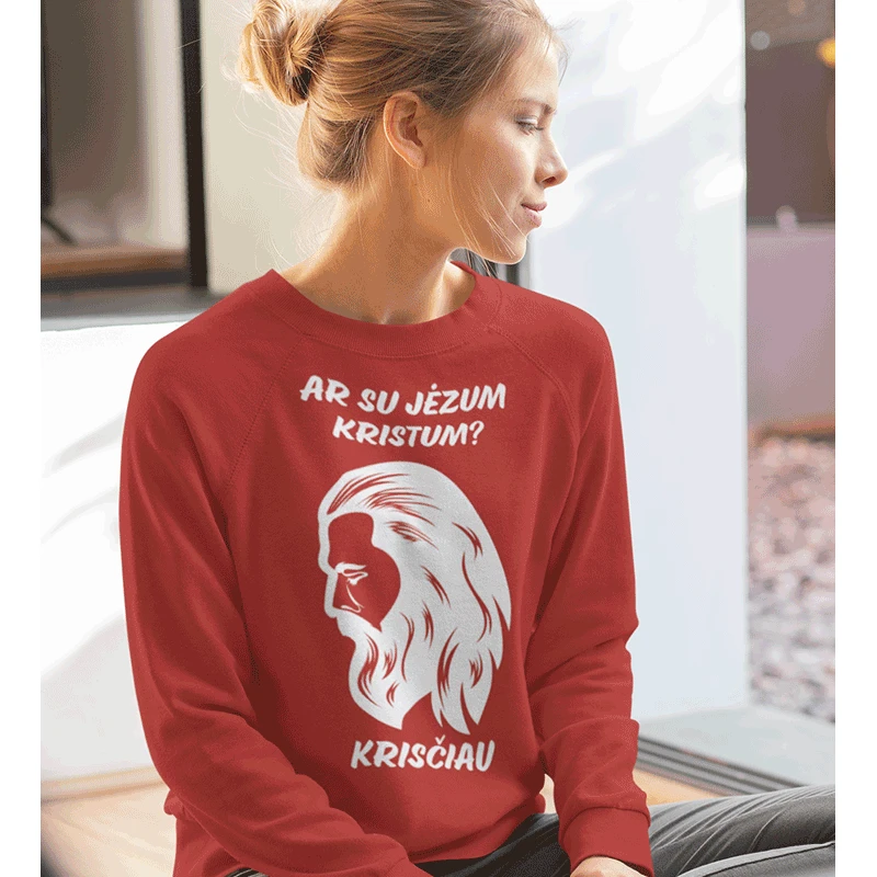 Džemperis "Ar su Jėzum kristum?" (be kapišono)