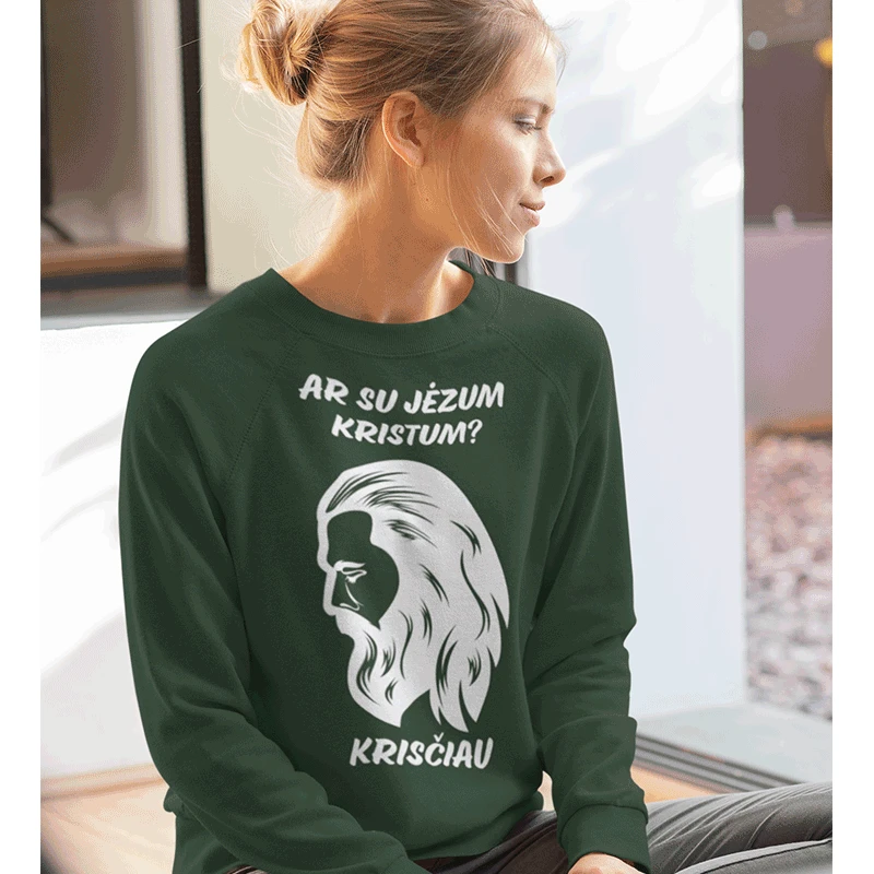 Džemperis "Ar su Jėzum kristum?" (be kapišono)