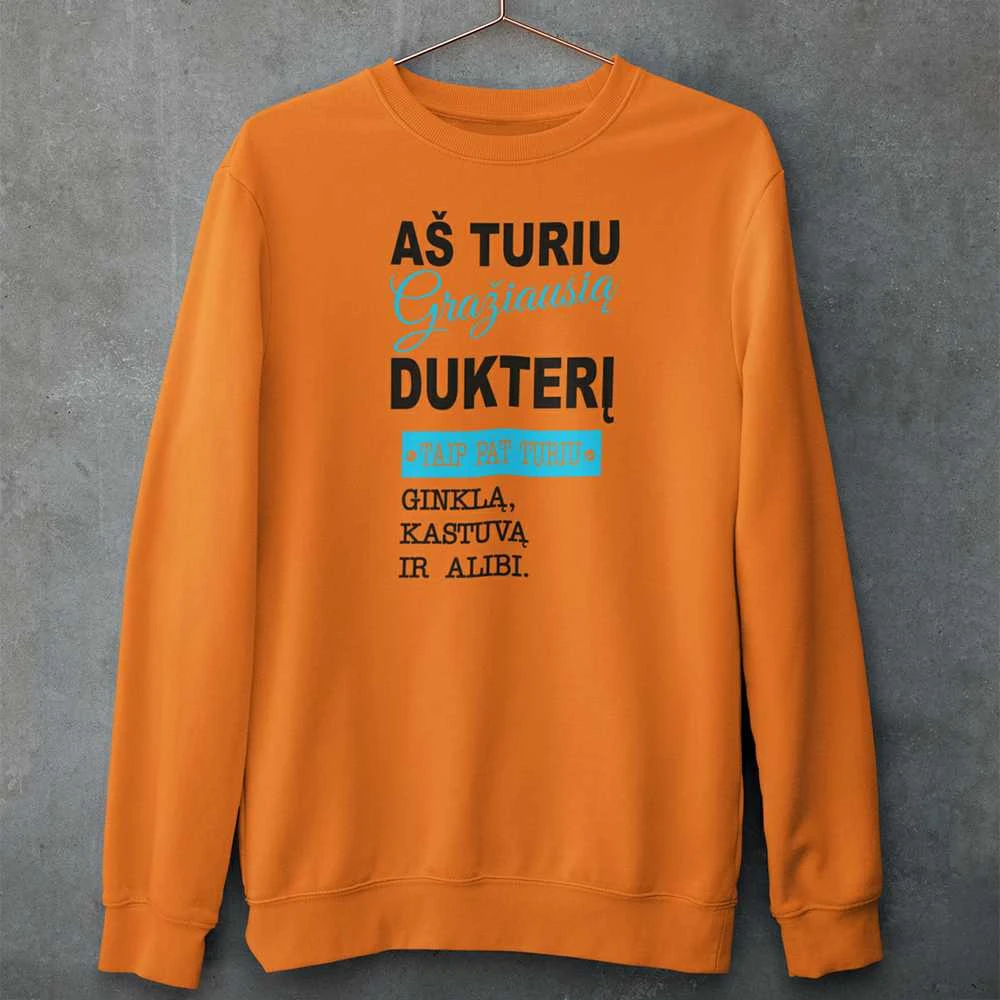 Džemperis "Aš turiu gražiausią dukterį" (be kapišono)