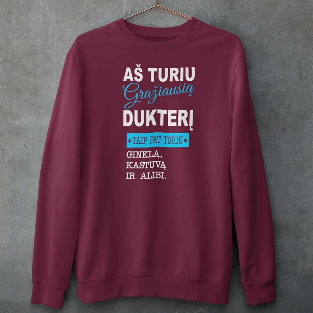 Džemperis "Aš turiu gražiausią dukterį" (be kapišono)