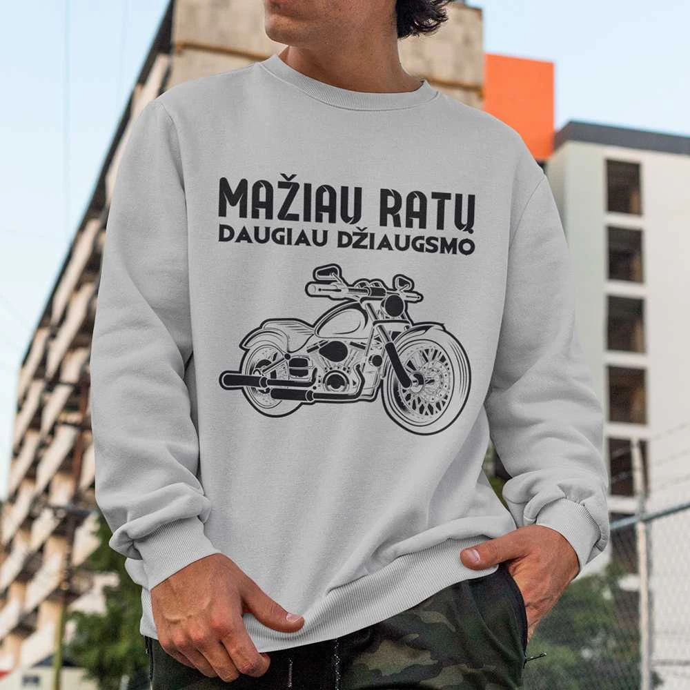 Džemperis "Mažiau ratų" (be kapišono)