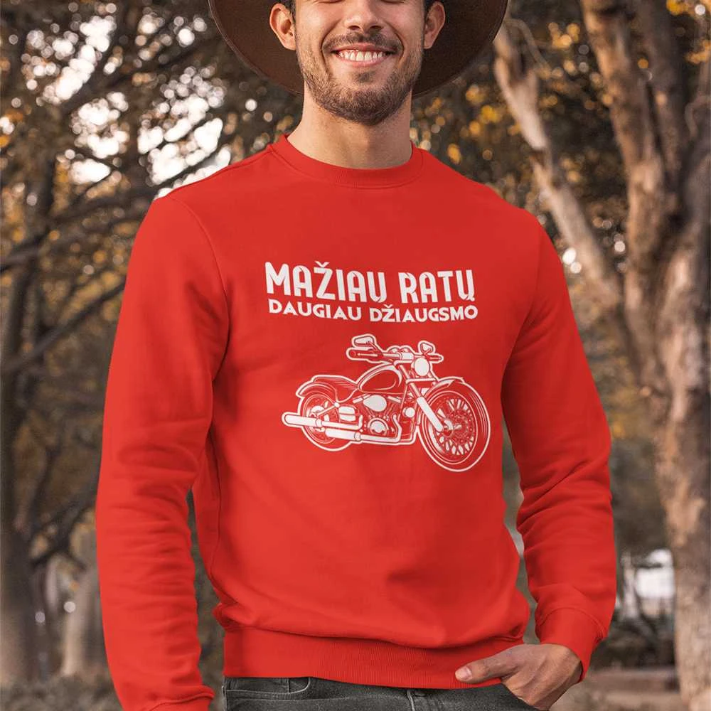 Džemperis "Mažiau ratų" (be kapišono)