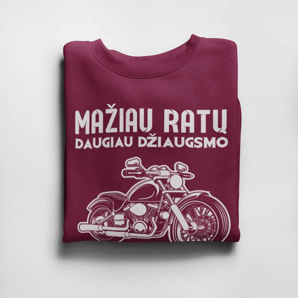 Džemperis "Mažiau ratų" (be kapišono)